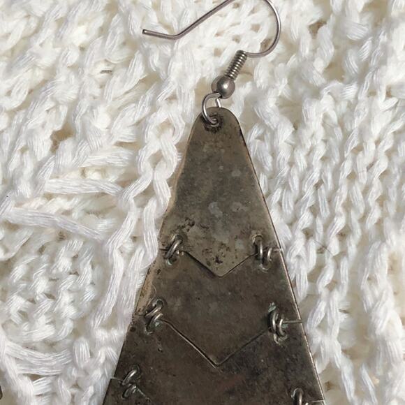 Vintage Made in Mexico Mother of Pearl or Abalone Shell Tiered Earrings - Picture 13 of 15